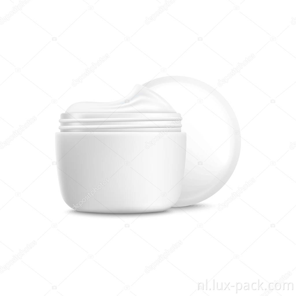 Witte plastic pot White Plastic Jar